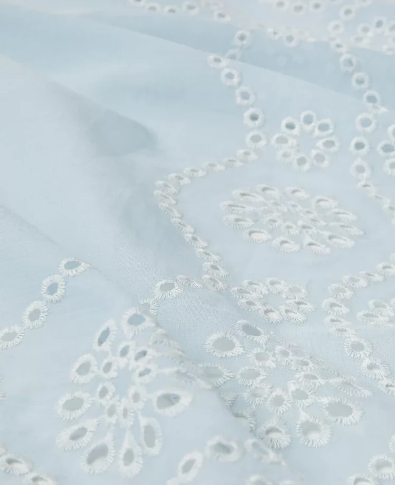 Ann Taylor Eyelet Square Scarf Zephyr Blue Women's