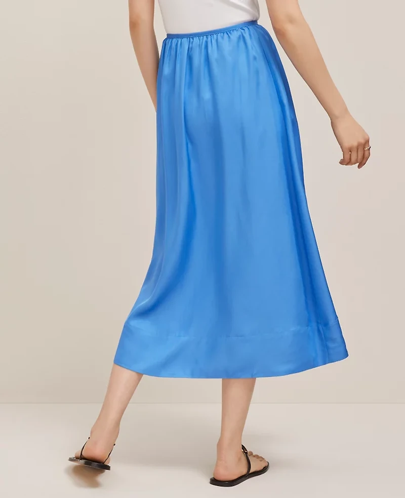 Ann Taylor Petite Side-Tie Midi Skirt Women's