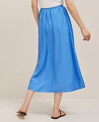 Ann Taylor Petite Side-Tie Midi Skirt Women's