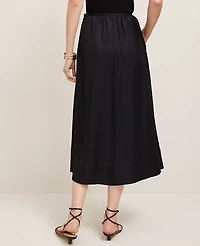 Ann Taylor Petite Side-Tie Midi Skirt Women's