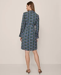 Ann Taylor Chain Link Collared Wrap Shirtdress Moonlit Backdrop B Women's