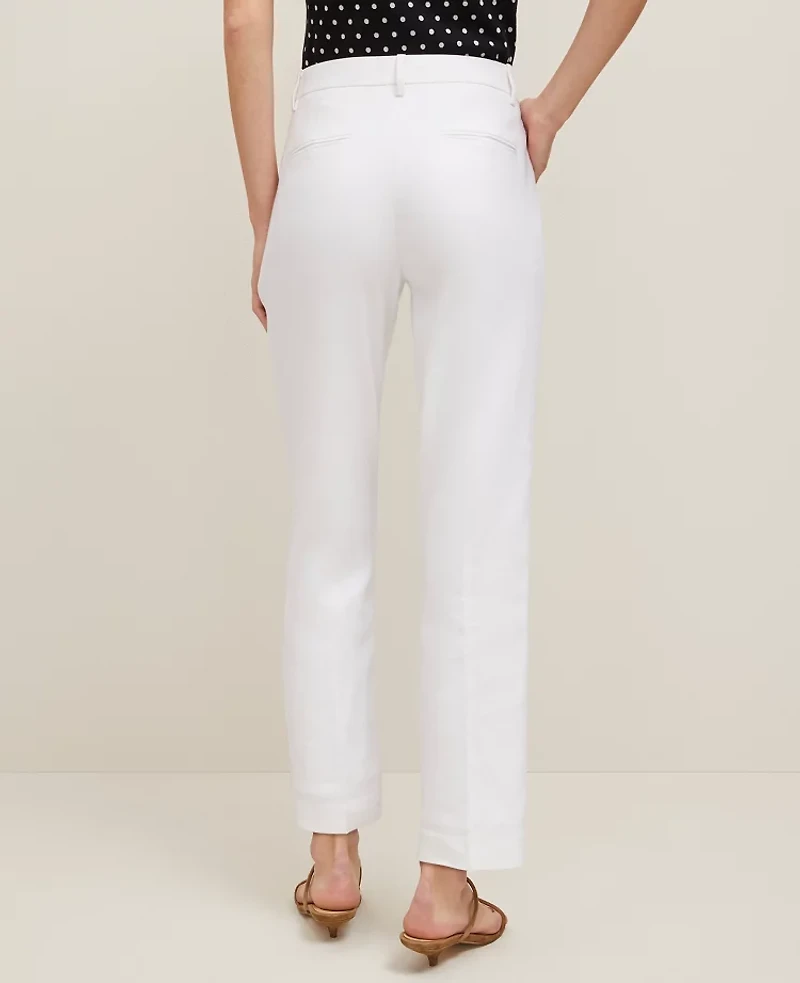 Ann Taylor The Eva Ankle Pant Linen Blend White Women's