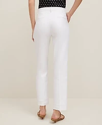 Ann Taylor The Eva Ankle Pant Linen Blend White Women's