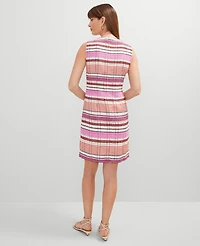 Ann Taylor Petite Tweed Shift Dress Size 10 Pink Orchid Women's