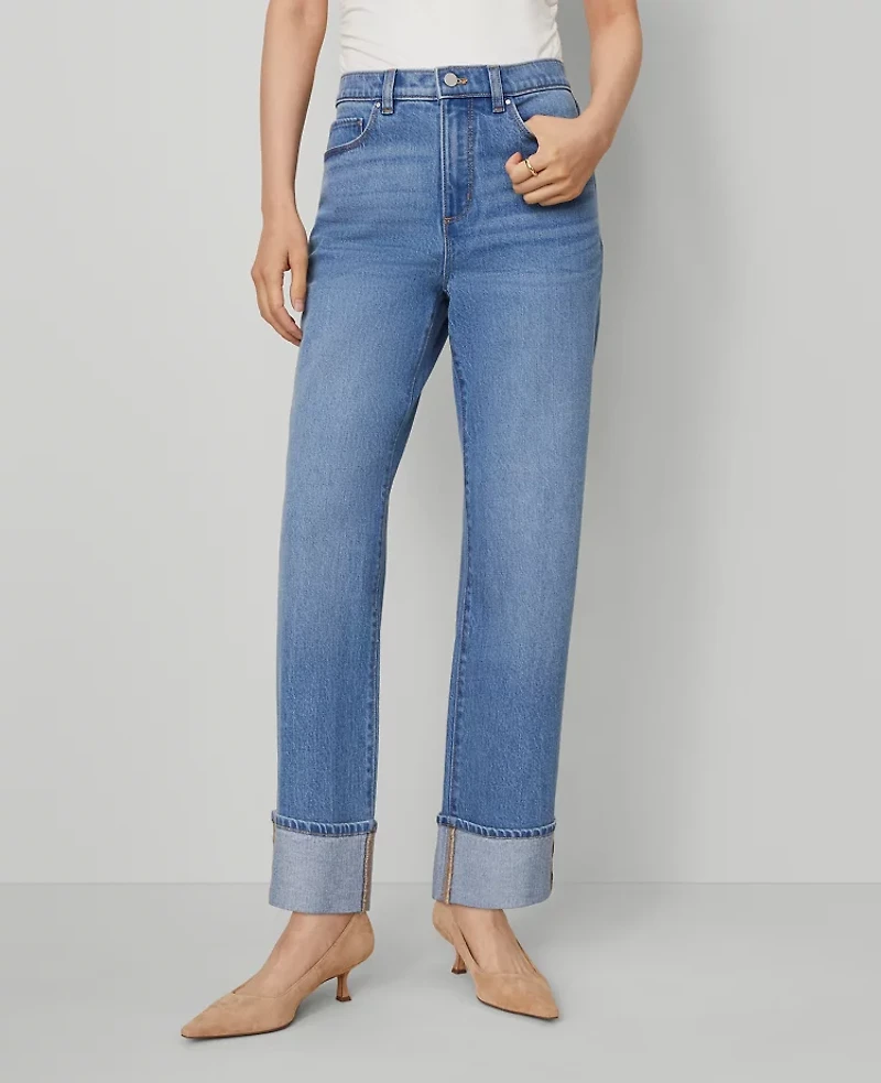 Ann Taylor The Boyfriend Jean Medium Vintage Indigo Wash Women's