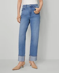 Ann Taylor The Boyfriend Jean Medium Vintage Indigo Wash Women's
