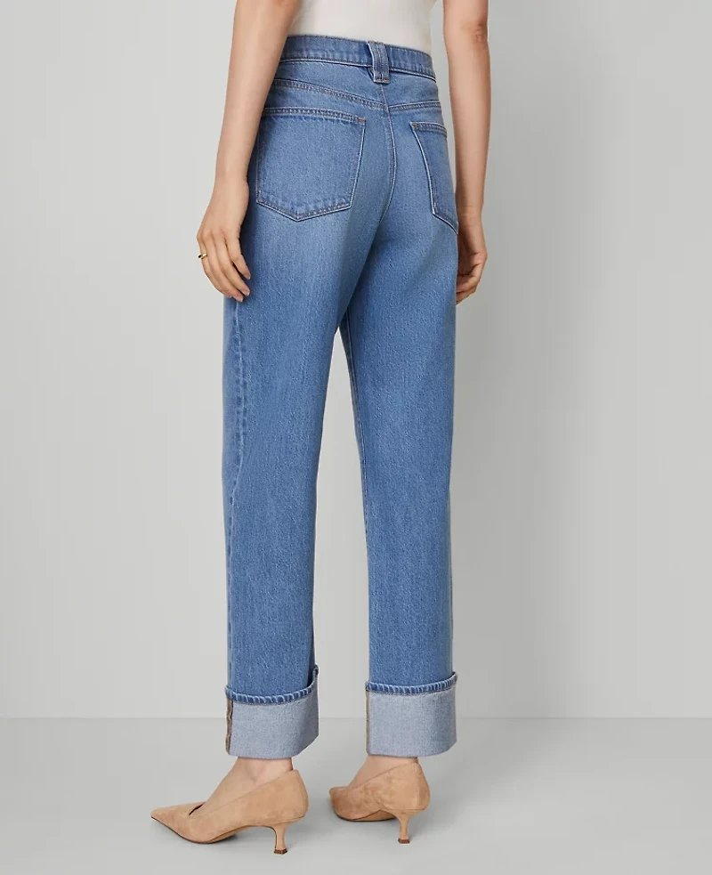 Ann Taylor The Boyfriend Jean Medium Vintage Indigo Wash Women's