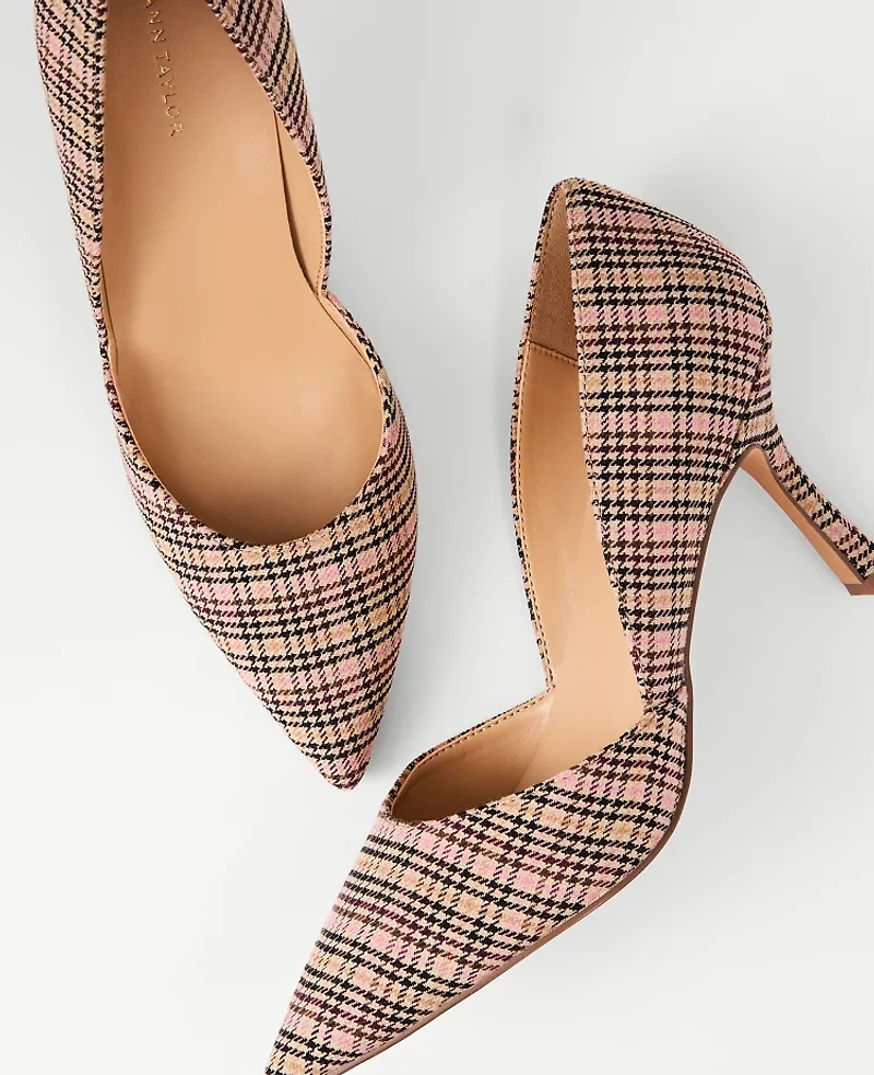 Ann Taylor Azra Houndstooth Pumps Brown Multi Women's