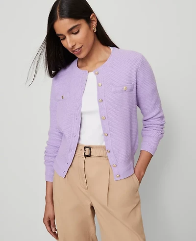 Ann Taylor Petite Textured Cardigan Women's
