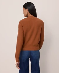 Ann Taylor Petite Textured Cardigan Size XS Spiced Cider Women's