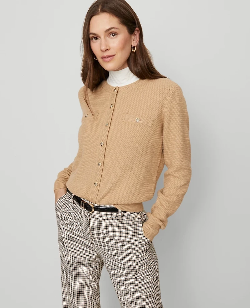 Ann Taylor Petite Textured Cardigan Women's