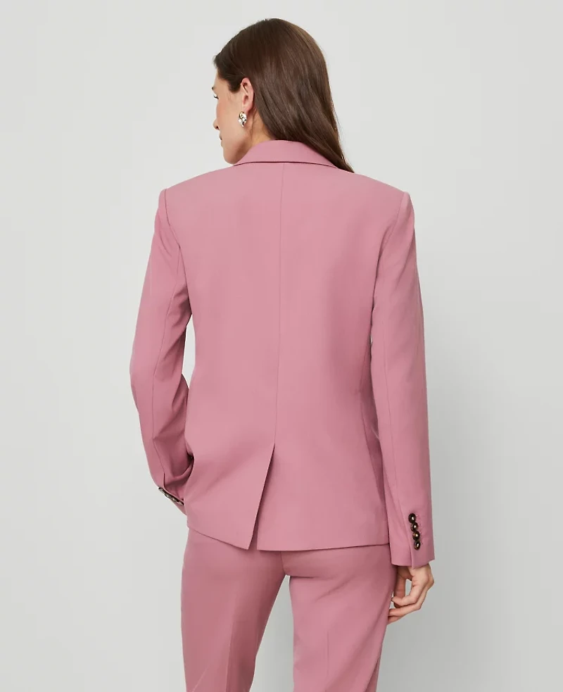 Ann Taylor The One-Button Blazer Smokey Rose Women's