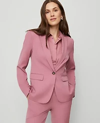 Ann Taylor The One-Button Blazer Smokey Rose Women's