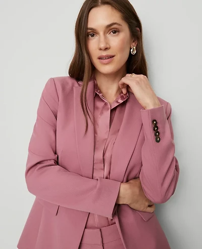 Ann Taylor The One-Button Blazer Smokey Rose Women's