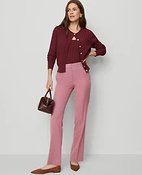 Ann Taylor Mixed Cable Cardigan Size Large Windsor Wine Women's