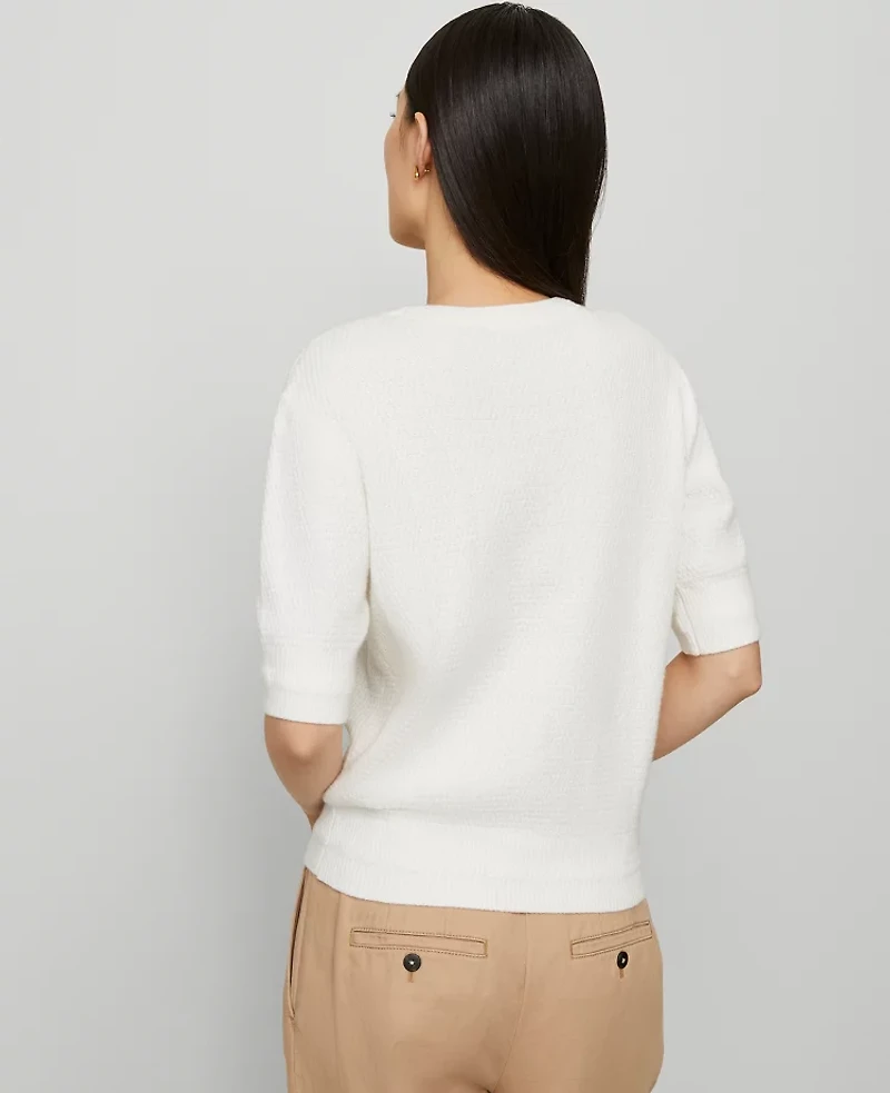 Ann Taylor Stitch Sweater T-Shirt Women's