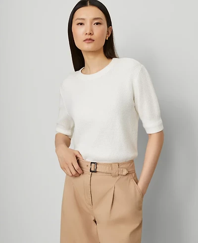 Ann Taylor Stitch Sweater T-Shirt Women's