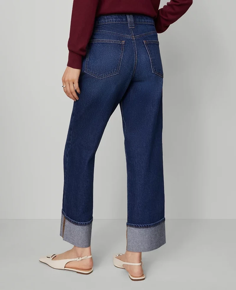 Ann Taylor The Petite Boyfriend Jean Authentic Dark Wash Women's