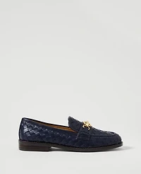 Ann Taylor Horsebit Woven Loafer Night Sky Women's