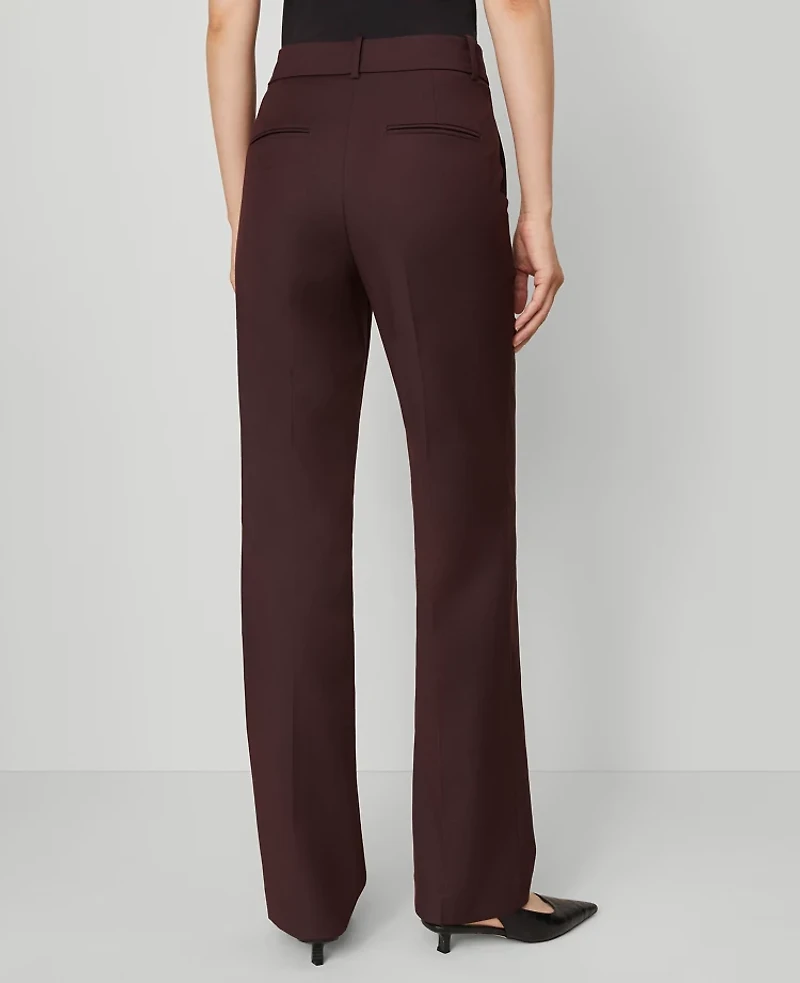 Ann Taylor The Petite High Rise Slim Trouser Pant Classic Burgundy Women's