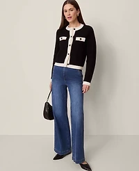 Ann Taylor The Trouser Jean Clean Dark Wash Women's