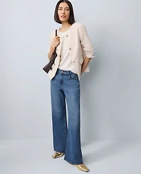 Ann Taylor The Trouser Jean Clean Dark Wash Women's