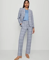 Ann Taylor The Bridgette Pant Plaid Faded Denim Women's