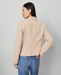 Ann Taylor The Petite Military Blazer Jacket Tweed Women's