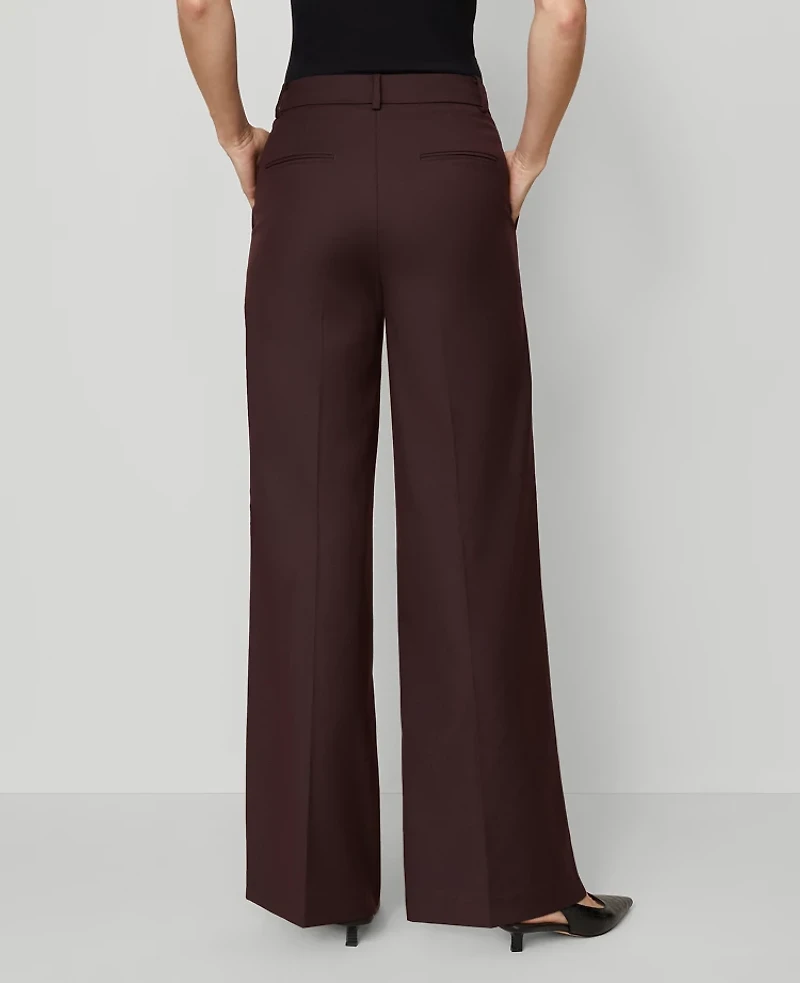 Ann Taylor The Wide-Leg Pant Classic Burgundy Women's