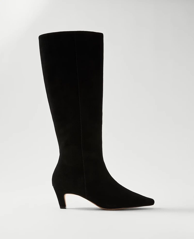 Ann Taylor Skinny Heel Suede Tall Boot Women's