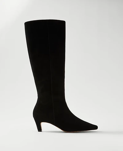 Ann Taylor Skinny Heel Suede Tall Boot Women's