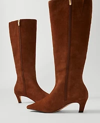 Ann Taylor Skinny Heel Suede Tall Boot Women's