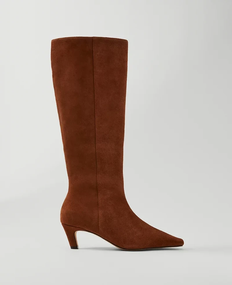Ann Taylor Skinny Heel Suede Tall Boot Women's