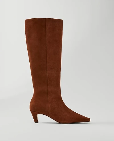 Ann Taylor Skinny Heel Suede Tall Boot Women's