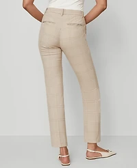 Ann Taylor The Petite Eva Ankle Pant Plaid Neutral Multi Women's