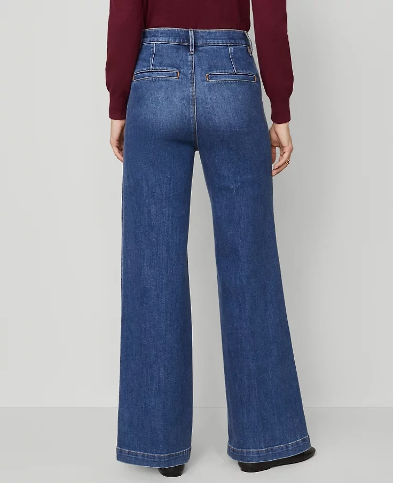 Ann Taylor The Petite Trouser Jean Clean Dark Wash Women's