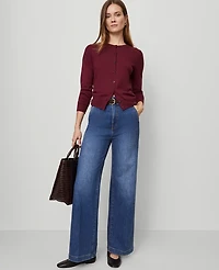 Ann Taylor The Petite Trouser Jean Clean Dark Wash Women's