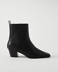 Ann Taylor Tapered Heel Leather Bootie Women's