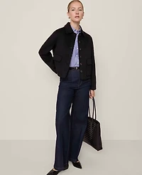 Ann Taylor The Petite Darted Waist Trouser Jean Size 2 Classic Rinse Wash Women's