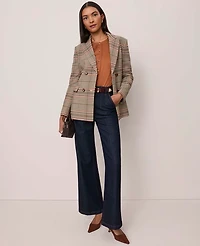 Ann Taylor The Petite Darted Waist Trouser Jean Size 2 Classic Rinse Wash Women's