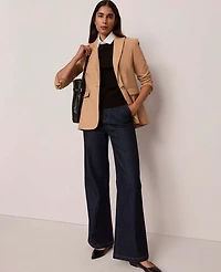 Ann Taylor The Petite Darted Waist Trouser Jean Size 2 Classic Rinse Wash Women's