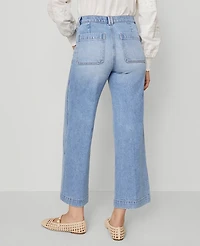 Ann Taylor Weekend Collection Patch Pocket Jean Vintage Light Indigo Wash Women's