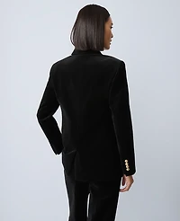 Ann Taylor The Crosby Blazer Velvet Black Women's