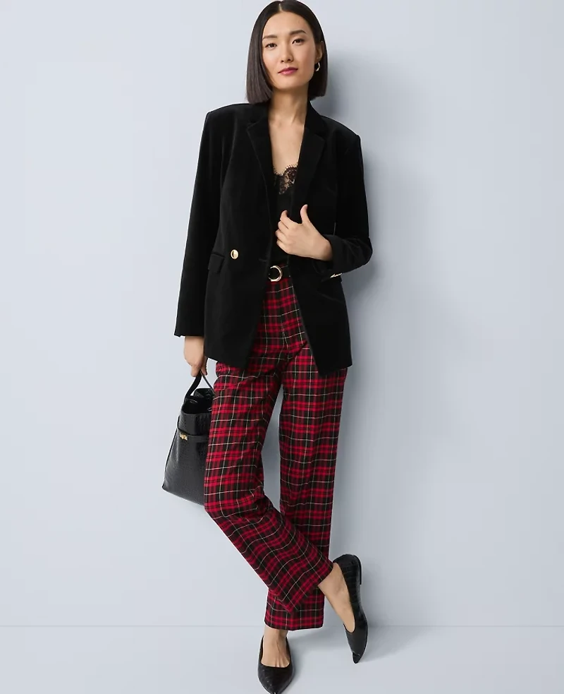 Ann Taylor The Crosby Blazer Velvet Black Women's