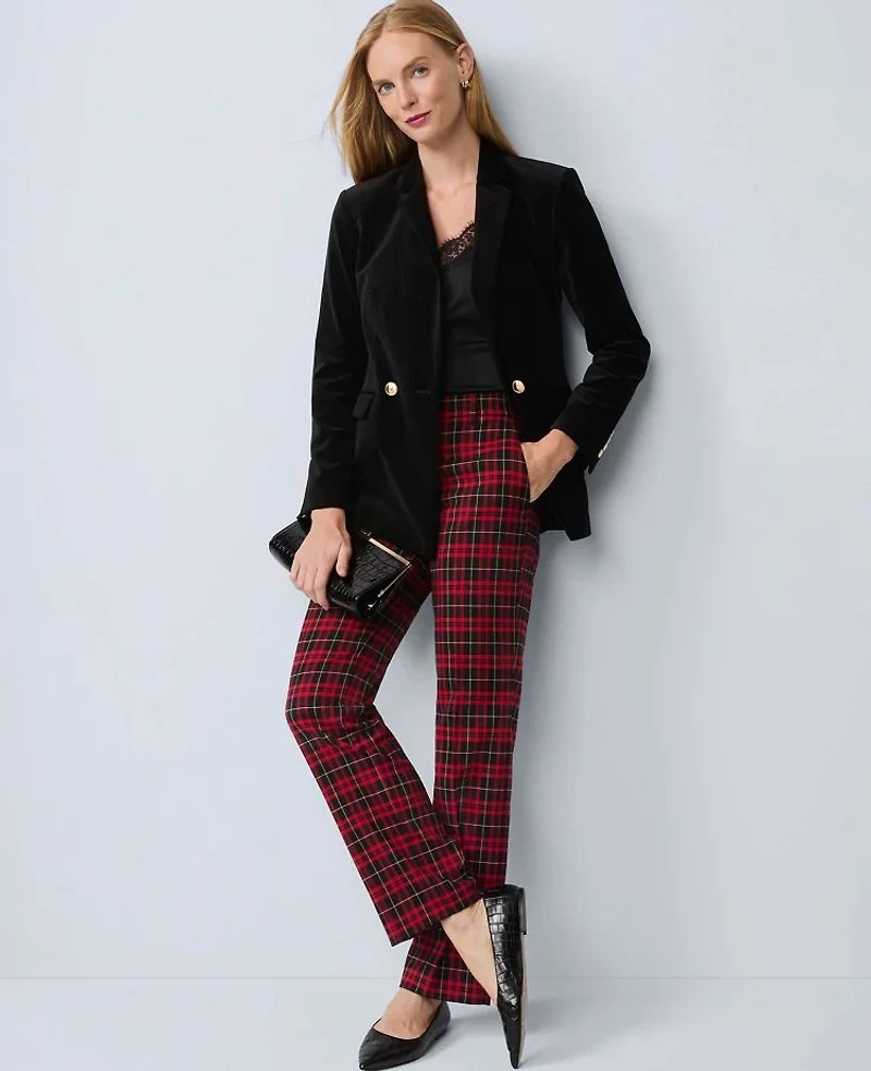 Ann Taylor The Crosby Blazer Velvet Black Women's