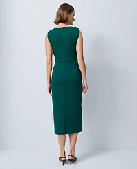 Ann Taylor Crew Neck Twist Sheath Dress Rainforest Women's