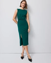 Ann Taylor Crew Neck Twist Sheath Dress Rainforest Women's