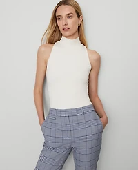 Ann Taylor Mock Neck Top Winter White Women's