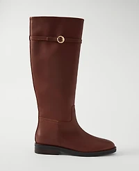 Ann Taylor Chain Wrap Leather Riding Boot Women's