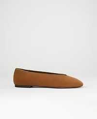 Ann Taylor Corduroy Ballet Flats Light Brown Sugar Women's